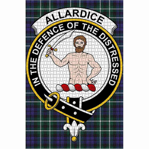 Scottish Allardice Clan Crest Tartan Jigsaw Puzzle 1