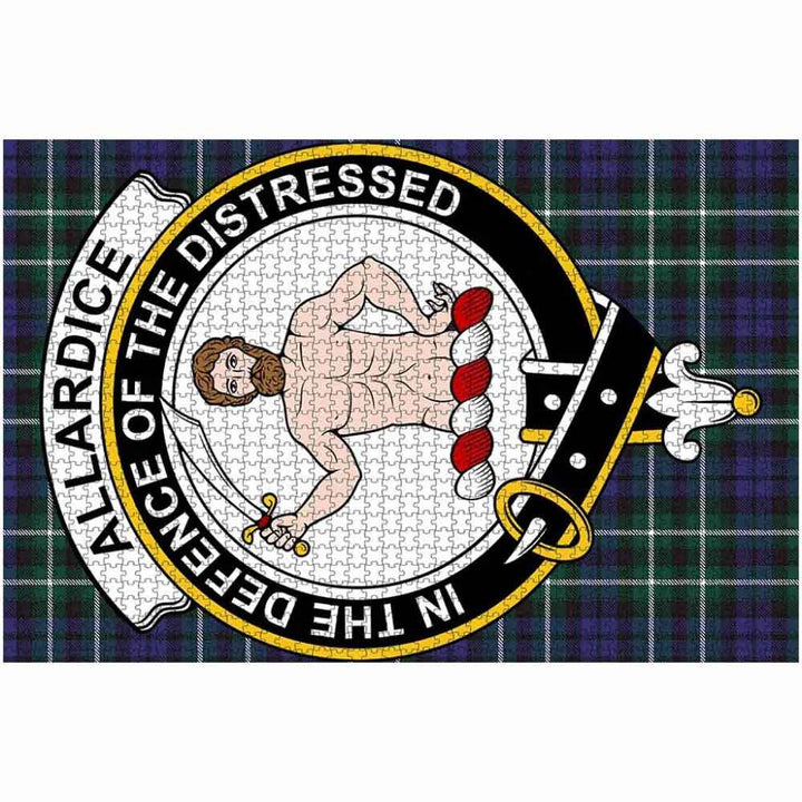 Scottish Allardice Clan Crest Tartan Jigsaw Puzzle 2