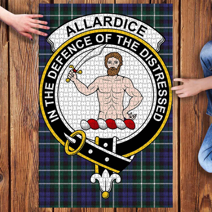 Scottish Allardice Clan Crest Tartan Jigsaw Puzzle 3