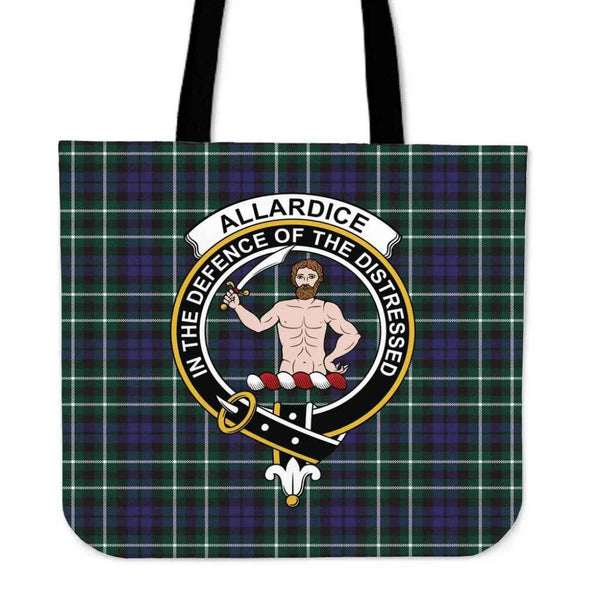 Scottish Allardice Clan Crest Tartan Tote Bag Tartan Plaid