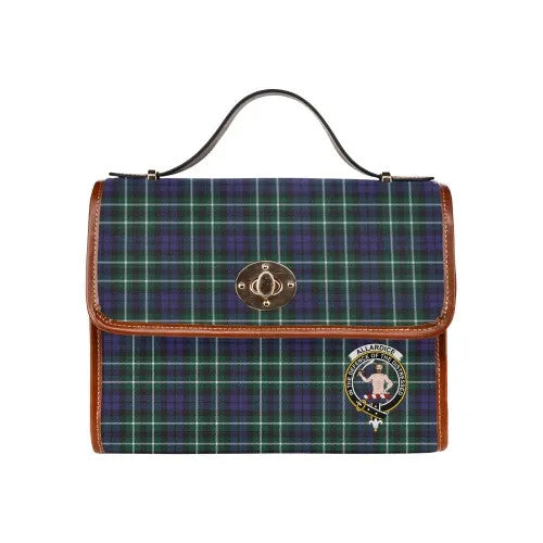 Scottish Allardice Clan Crest Tartan Waterproof Canvas Bag Tartan Plaid 2