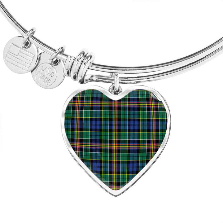 Scottish Allison Clan Tartan Bangle Heart Tartan Plaid 1