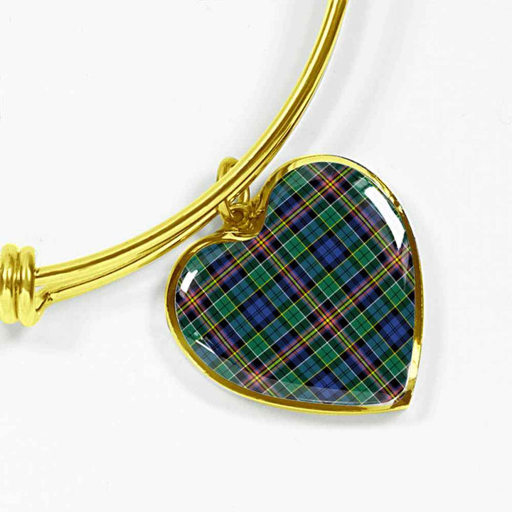 Scottish Allison Clan Tartan Bangle Heart Tartan Plaid 2