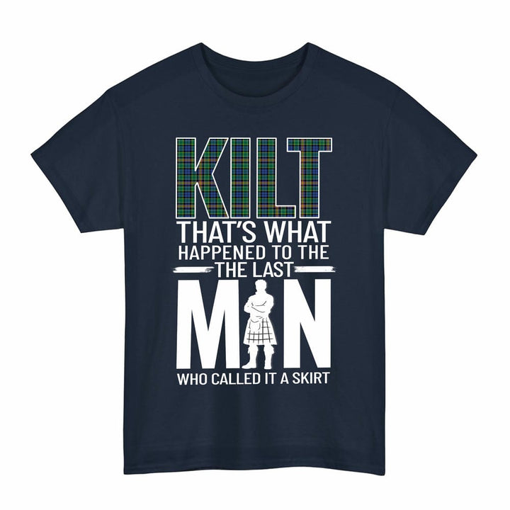 Scottish Allison Clan Tartan Funny Scotland Kilt T-Shirt Tartan Plaid Navy Color