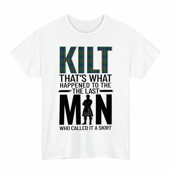 Scottish Allison Clan Tartan Funny Scotland Kilt T-Shirt Tartan Plaid White Color