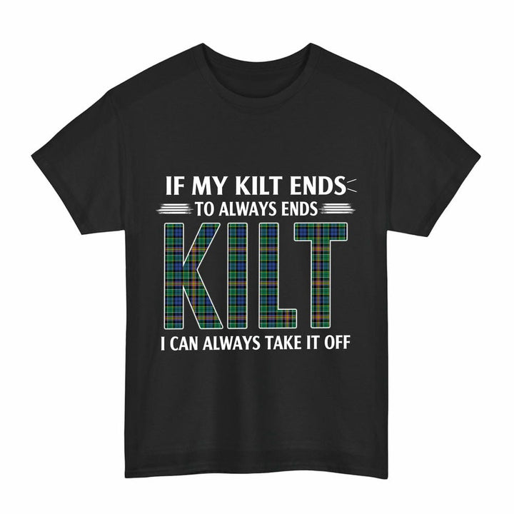 Scottish Allison Clan Tartan Kilt Pride T-Shirt Tartan Plaid Black Color