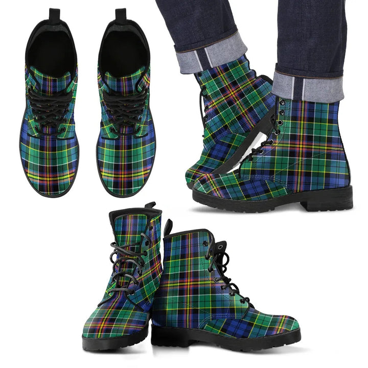 Scottish Allison Clan Tartan Leather Boots