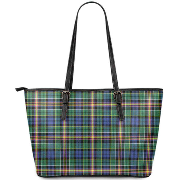 Scottish Allison Clan Tartan Leather Tote Tartan Plaid