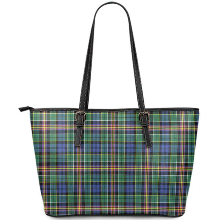 Scottish Allison Clan Tartan Leather Tote Tartan Plaid