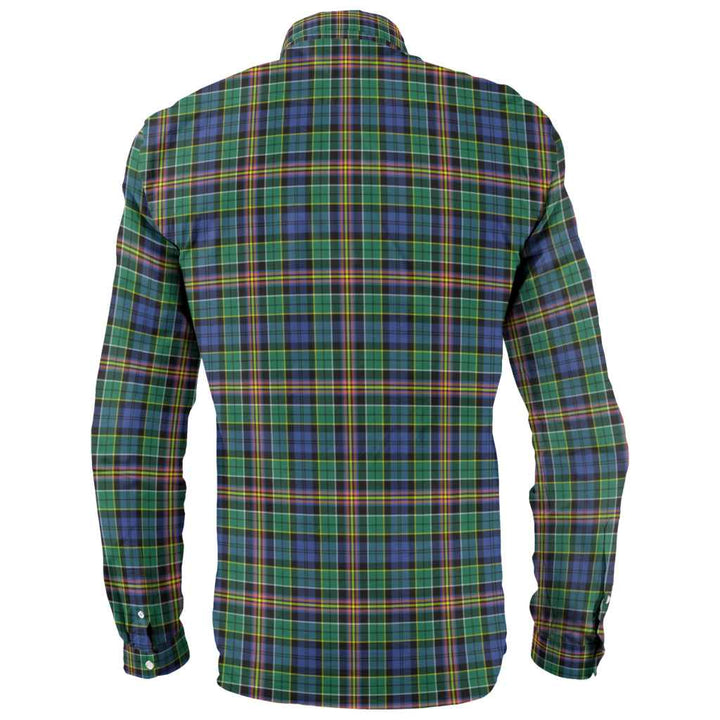Scottish Allison Clan Tartan Long Sleeve Shirt Back Side Tartan Plaid
