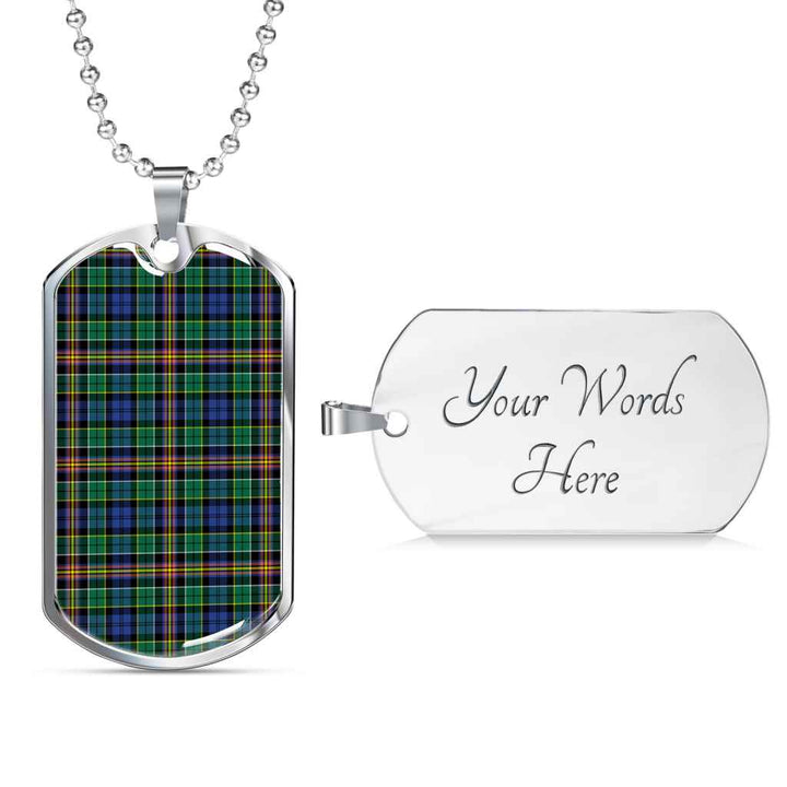 Scottish Allison Clan Tartan Military Dog Tag Necklace Tartan Plaid 3