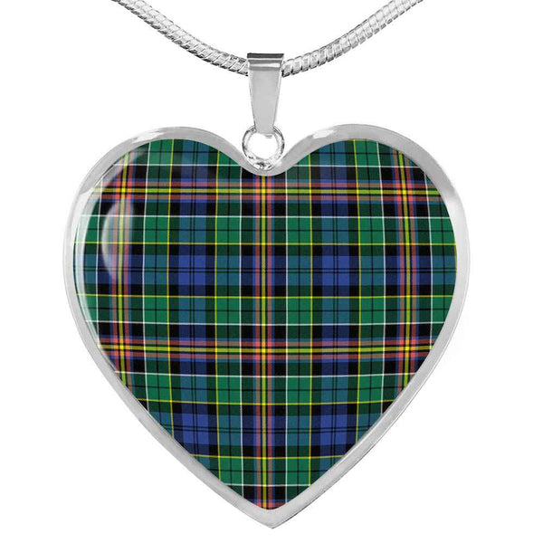Scottish Allison Clan Tartan Necklace Heart Tartan Plaid 1