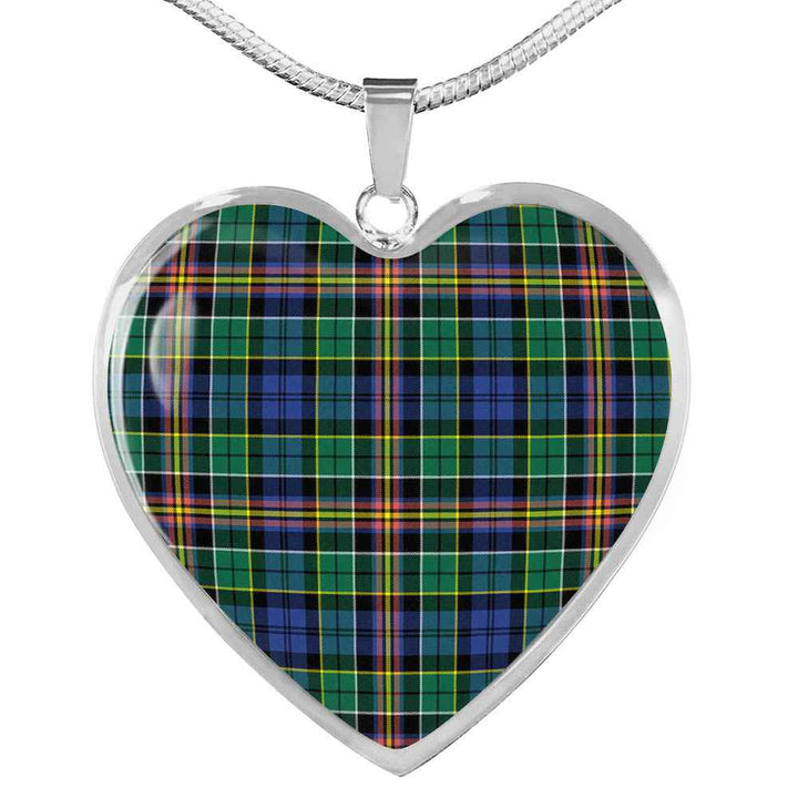Scottish Allison Clan Tartan Necklace Heart Tartan Plaid 1