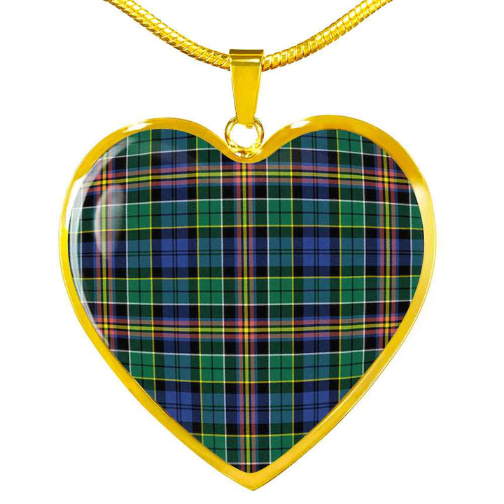 Scottish Allison Clan Tartan Necklace Heart Tartan Plaid 2