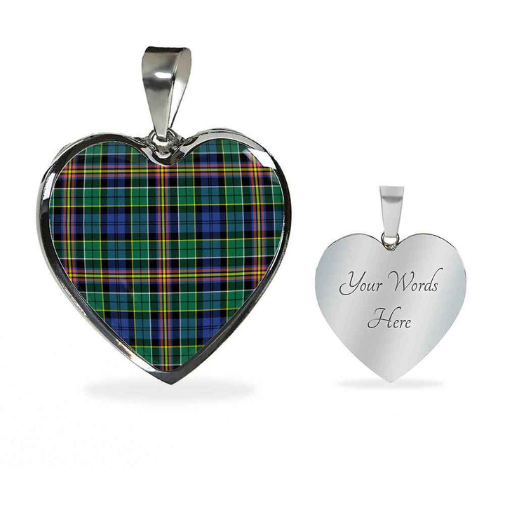 Scottish Allison Clan Tartan Necklace Heart Tartan Plaid 3