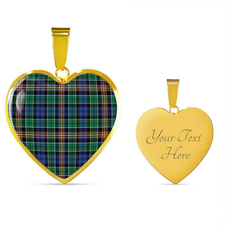 Scottish Allison Clan Tartan Necklace Heart Tartan Plaid 4