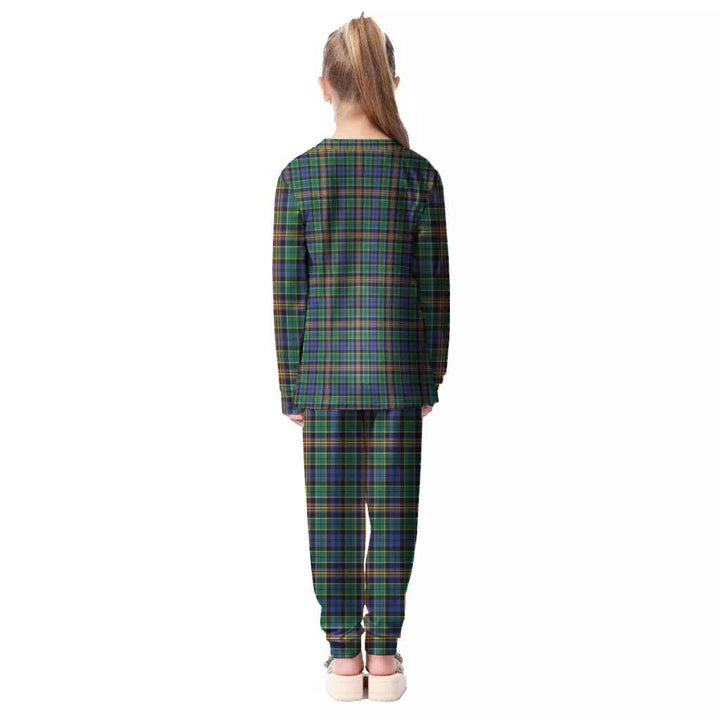 Scottish Allison Clan Tartan Pajama Set Kid Back Side Tartan Plaid