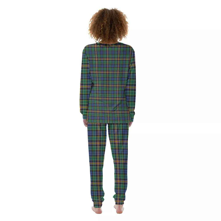 Scottish Allison Clan Tartan Pajama Set Women Back Side Tartan Plaid