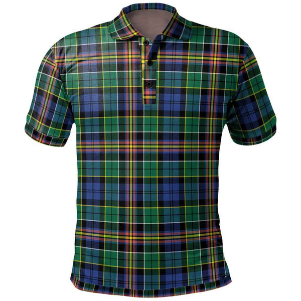 Scottish Allison Clan Tartan Polo Shirt Front Side Tartan Plaid