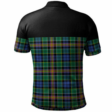 Scottish Allison Clan Tartan Polo Shirt - Horizontal Style Back Side Tartan Plaid