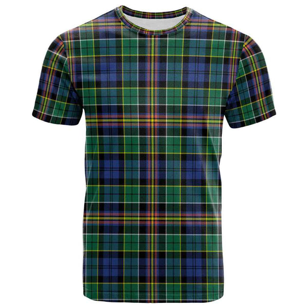 Scottish Allison Clan Tartan T-Shirt Front Side Tartan Plaid