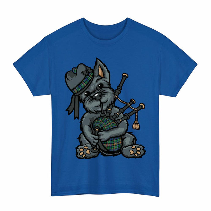 Scottish Allison Clan Tartan Terrier Bagpipes T-Shirt Tartan Plaid Royal Color