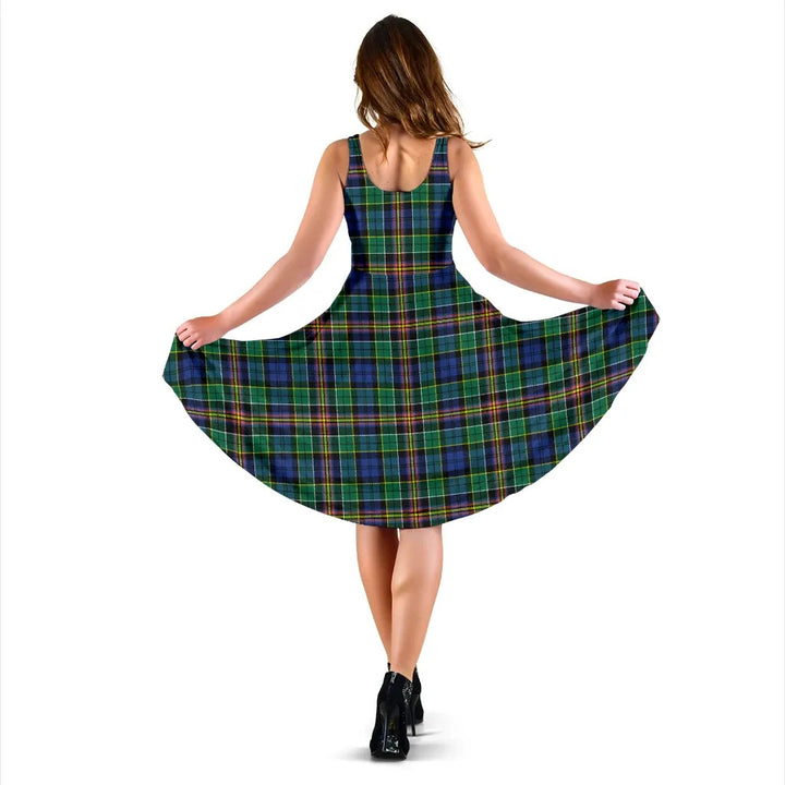 Scottish Allison Clan Tartan Women Midi Dress