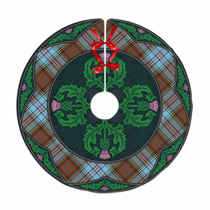 Scottish Anderson Ancient Clan Tartan Christmas Tree Skirt Old Scottish Thistle Flower No Tassels Tartan Plaid 1
