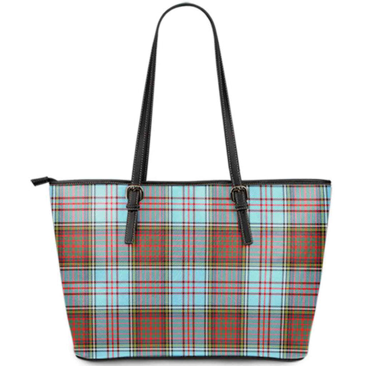 Scottish Anderson Ancient Clan Tartan Leather Tote Tartan Plaid