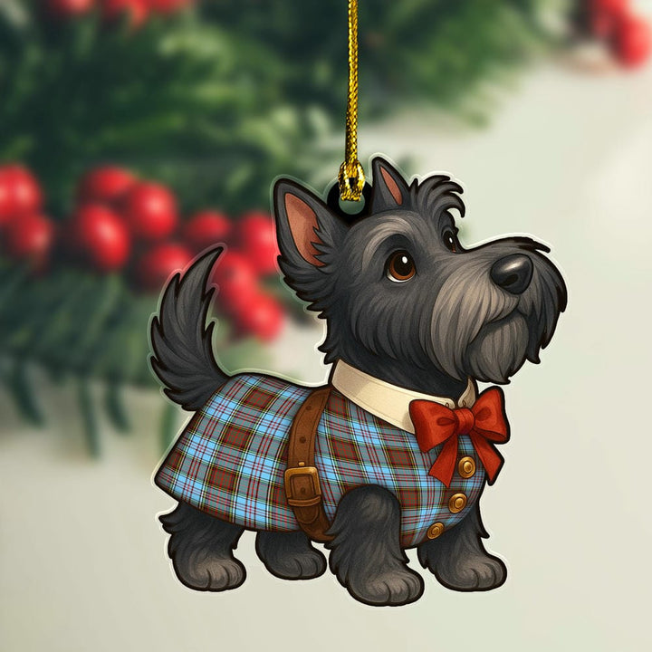 Scottish Anderson Ancient Clan Tartan Ornament Scottie Dog Tartan Plaid