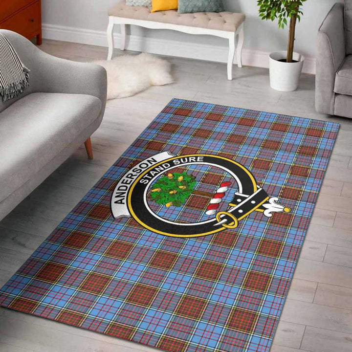 Scottish Anderson Clan Crest Tartan Area Rug Tartan Plaid 1