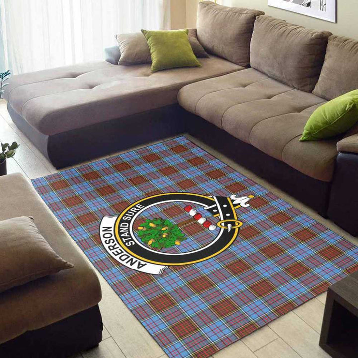 Scottish Anderson Clan Crest Tartan Area Rug Tartan Plaid 2