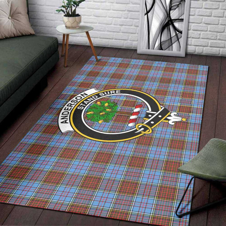 Scottish Anderson Clan Crest Tartan Area Rug Tartan Plaid 3