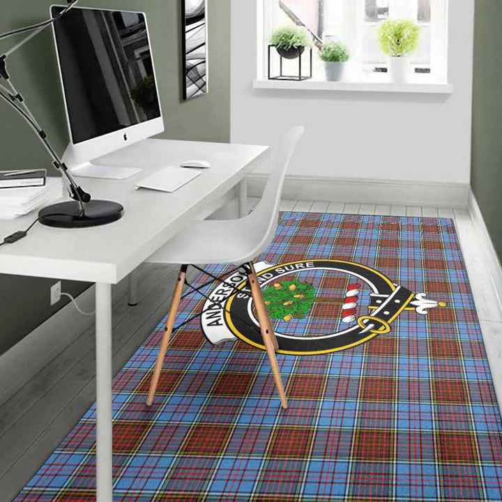 Scottish Anderson Clan Crest Tartan Area Rug Tartan Plaid 4