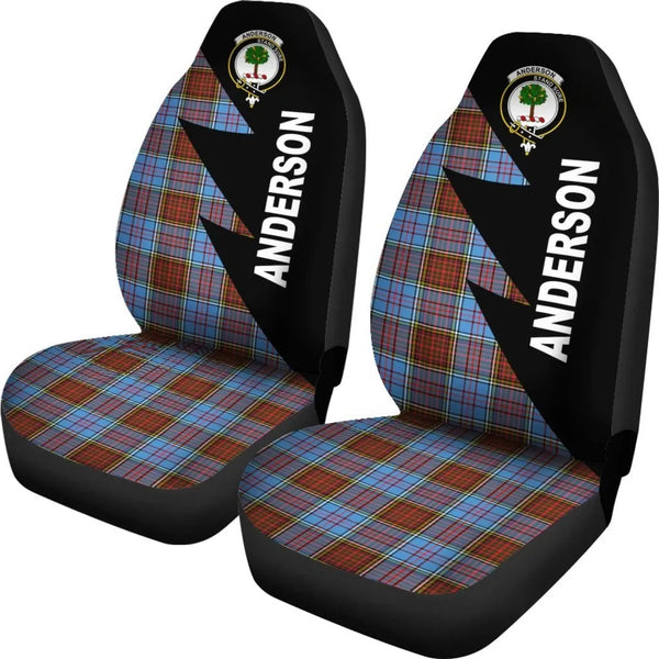 Scottish Anderson Clan Crest Tartan Car Seat Covers - Flash Style 2