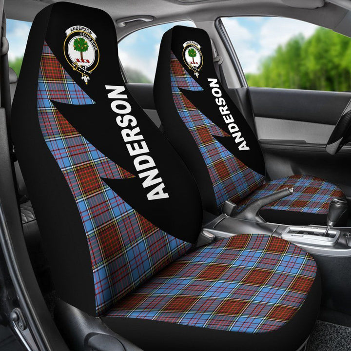 Scottish Anderson Clan Crest Tartan Car Seat Covers - Flash Style 3