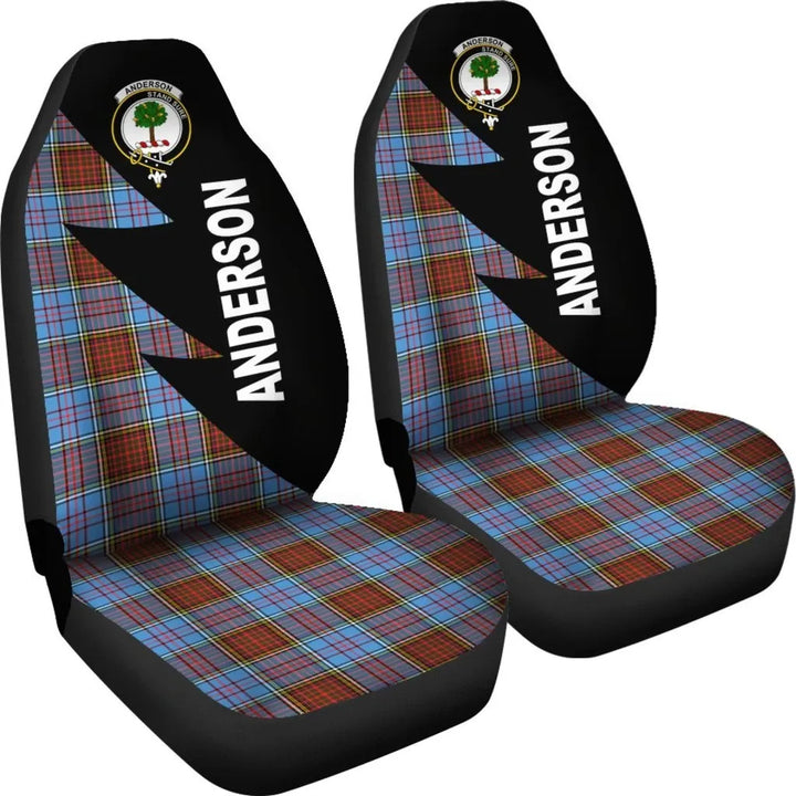 Scottish Anderson Clan Crest Tartan Car Seat Covers - Flash Style 4