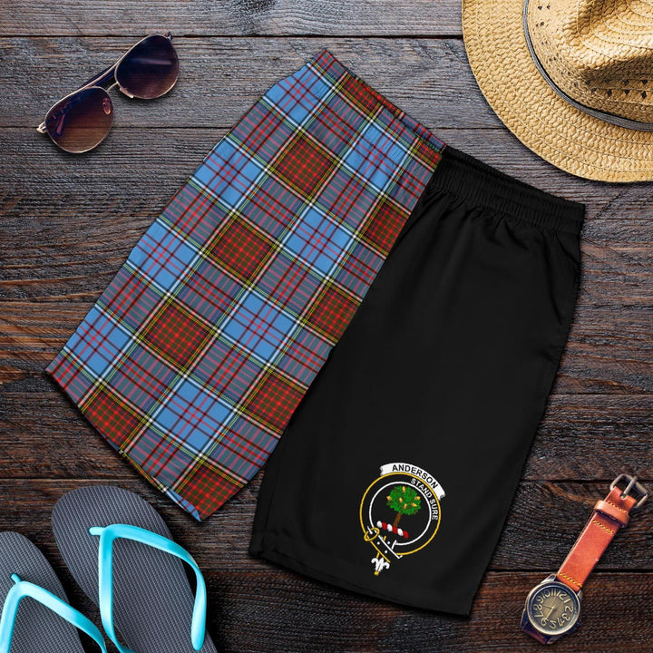 Scottish Anderson Clan Crest Tartan Half of Me Men's Shorts
