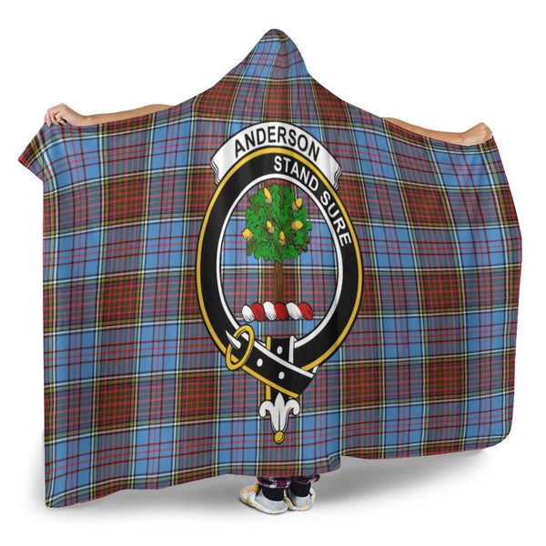 Scottish Anderson Clan Crest Tartan Hooded Blanket Tartan Plaid 2