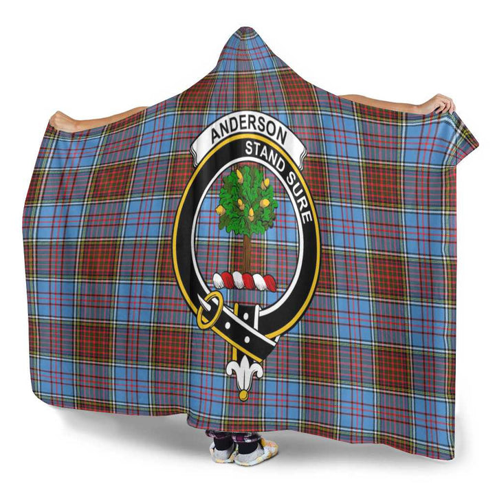 Scottish Anderson Clan Crest Tartan Hooded Blanket Tartan Plaid 3