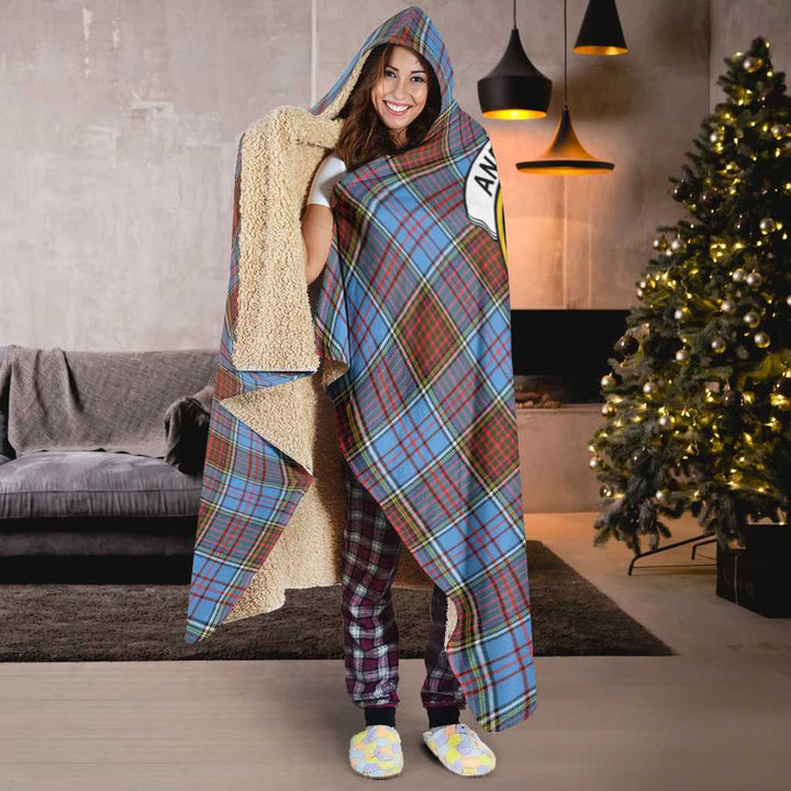 Scottish Anderson Clan Crest Tartan Hooded Blanket Tartan Plaid 6