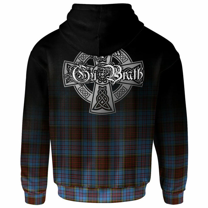 Scottish Anderson Clan Crest Tartan Hoodie - Alba Gu Brath Family Crest Celtic Inspired Back Side Tartan Plaid