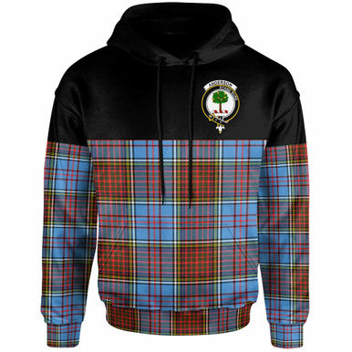 Scottish Anderson Clan Crest Tartan Hoodie - Horizontal Style Front Side Tartan Plaid