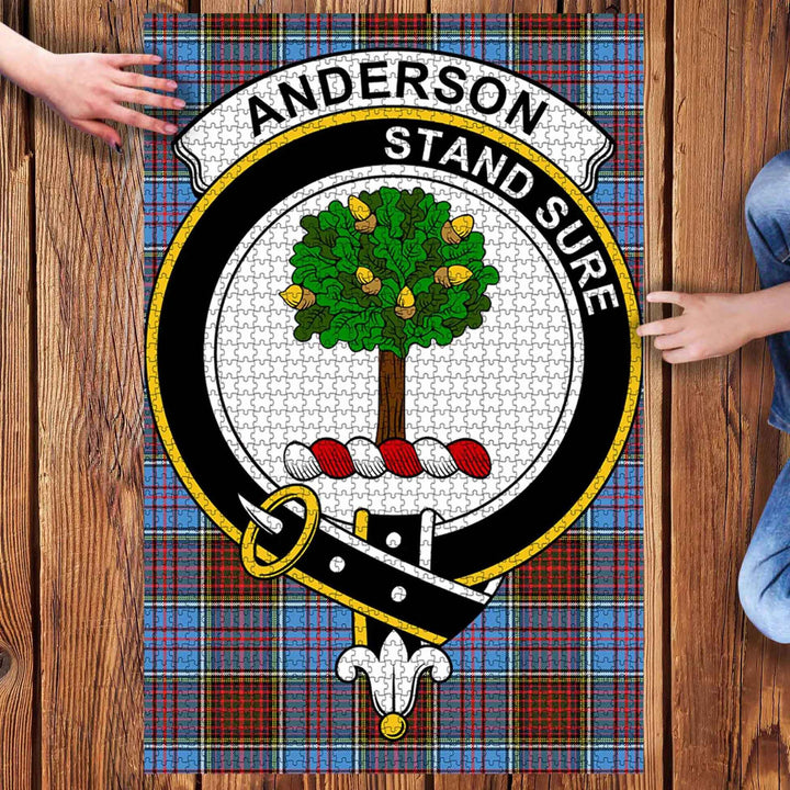Scottish Anderson Clan Crest Tartan Jigsaw Puzzle 3