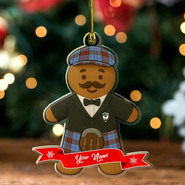 Scottish Anderson Clan Crest Tartan Ornament Custom Gingerbread Scotsman Tartan Plaid