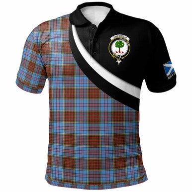 Scottish Anderson Clan Crest Tartan Polo Shirt - Scotland Forever Style Front Side Tartan Plaid