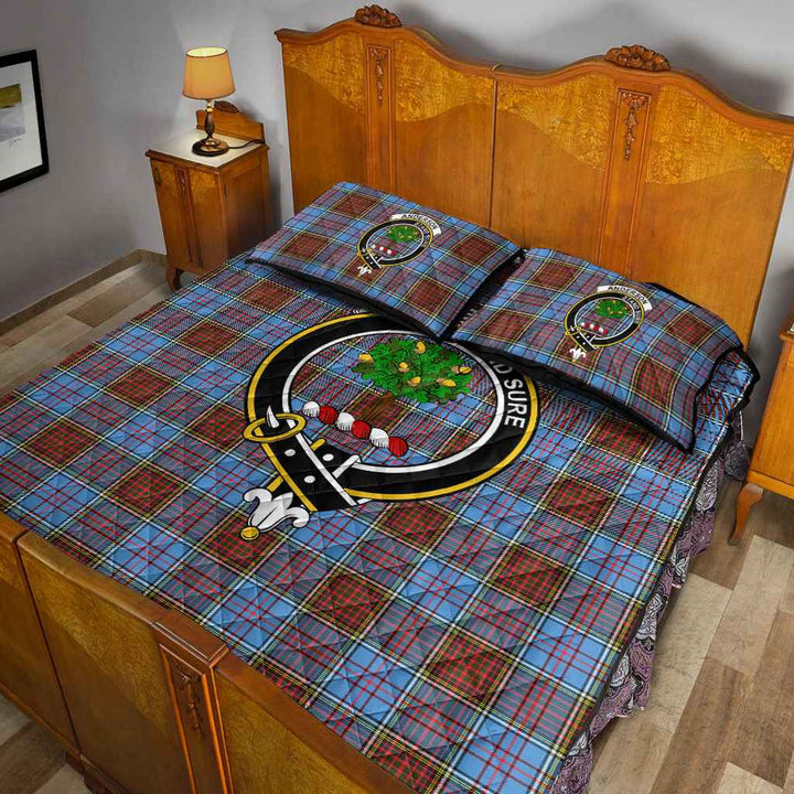 Scottish Anderson Clan Crest Tartan Quilt Bed Set Tartan Plaid 5