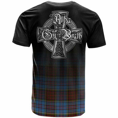 Scottish Anderson Clan Crest Tartan T-Shirt - Alba Gu Brath Family Crest Celtic Inspired Back Side Tartan Plaid