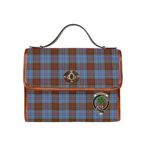 Scottish Anderson Clan Crest Tartan Waterproof Canvas Bag Tartan Plaid 1