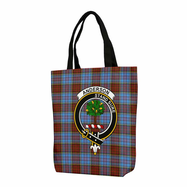 Scottish Anderson Clan Crest Tartan Canvas Bag With Shoulder Strap Tartan Plaid 1